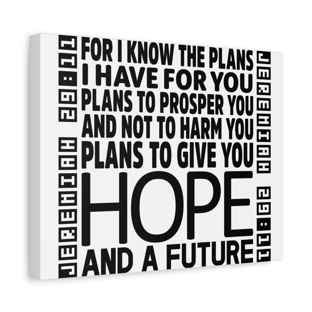 Scripture Walls Jeremiah 29:11 Hope and Future Bible Verse Canvas Christian